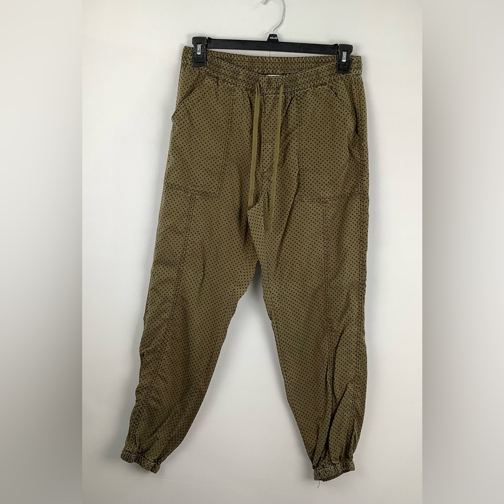 Anthropologie Polka Dot Jogger Pants womens size M (Medium)